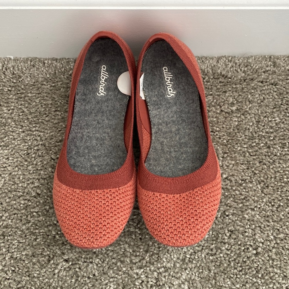 Gorgeous rust Allbirds flats